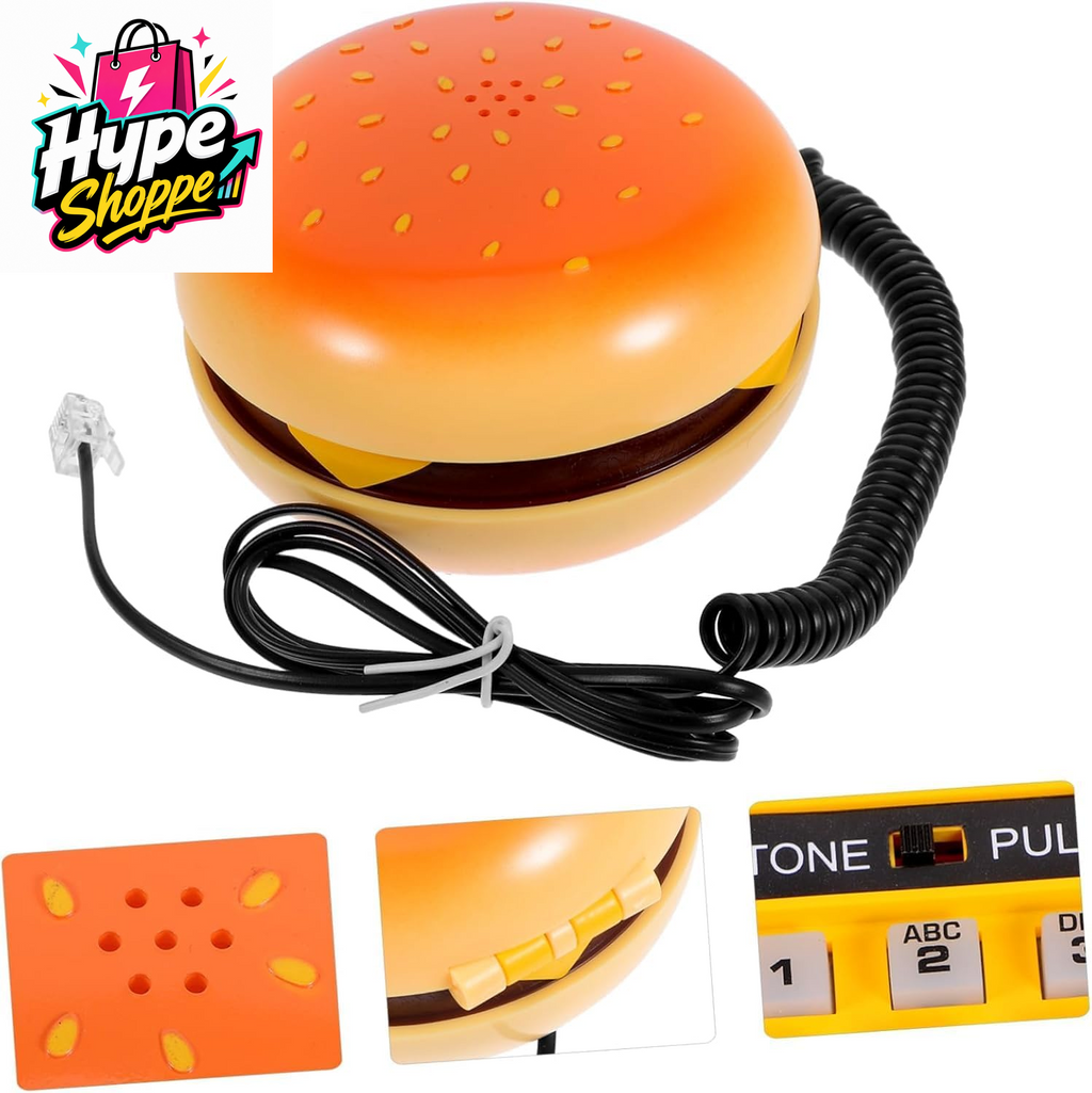 Novelty Hamburger Shape Desktop Landline Telephone