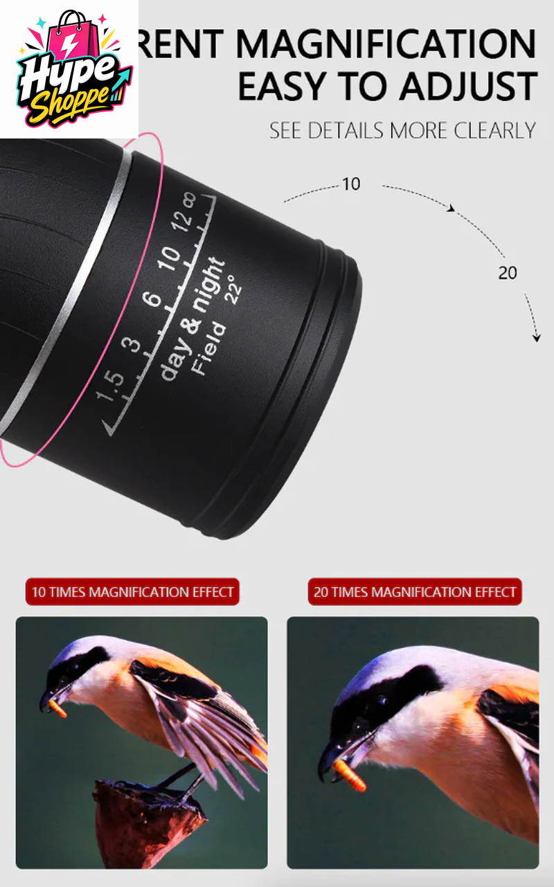 40X60 Night Vision Monocular with Night Vision BAK4 Prism High Power Waterproof