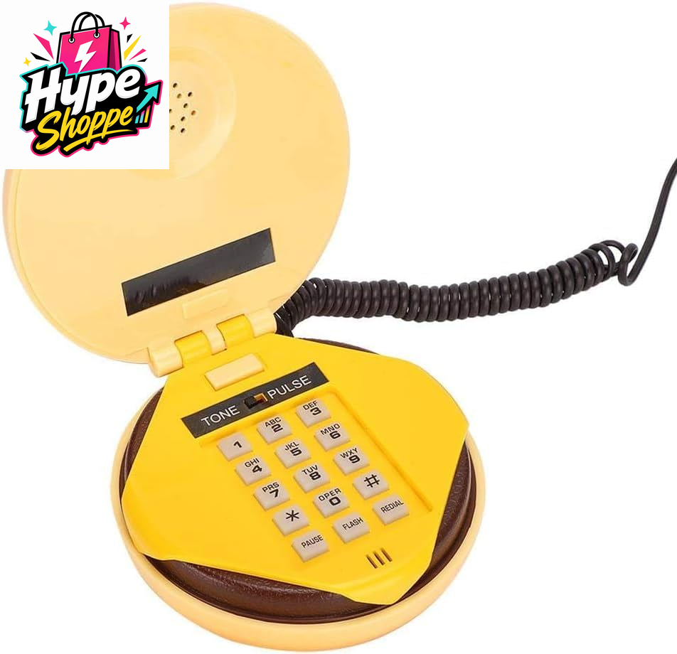 Novelty Hamburger Shape Desktop Landline Telephone